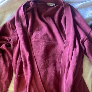 LOFT Burgundy Cardigan Sweater